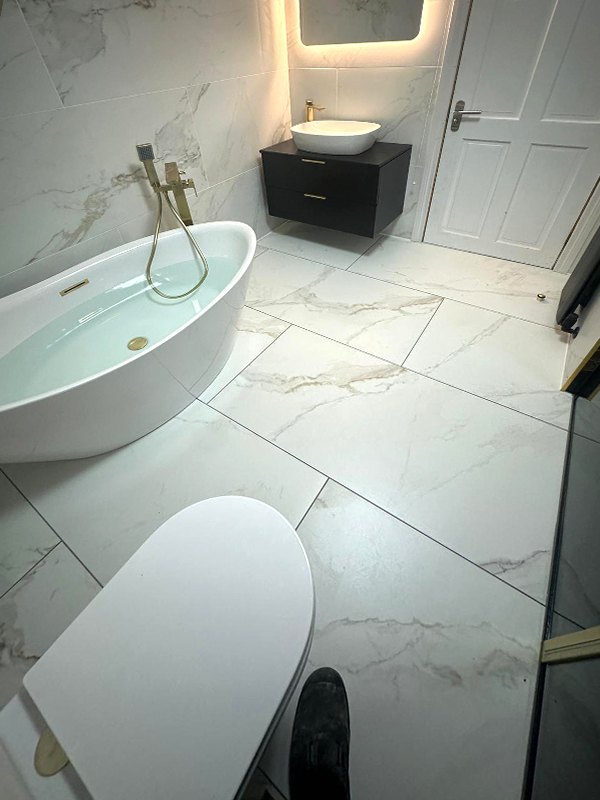 commercial bathroom installation